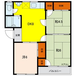 めぞん懐Ｂ棟の物件間取画像